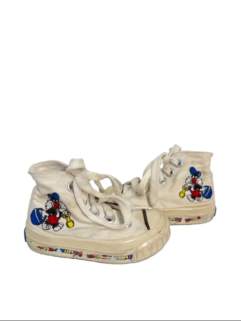 Vtg 1993 Keds Looney Tunes High Top Canvas Sneaker Sylvester The Cat